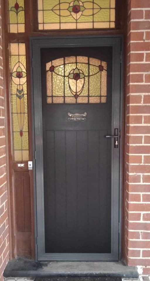 IntrudaGuard Security Door Woodland Grey