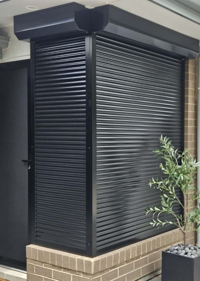 Roller Shutters To Corner Window
