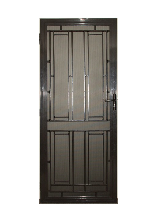 Aluminium decorative security door