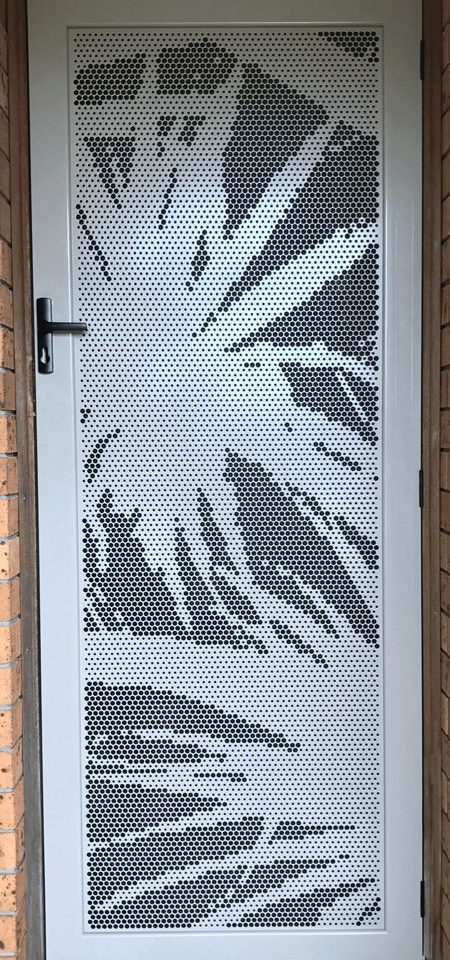 Decoview Perforated Aluminium Security Door Exterior