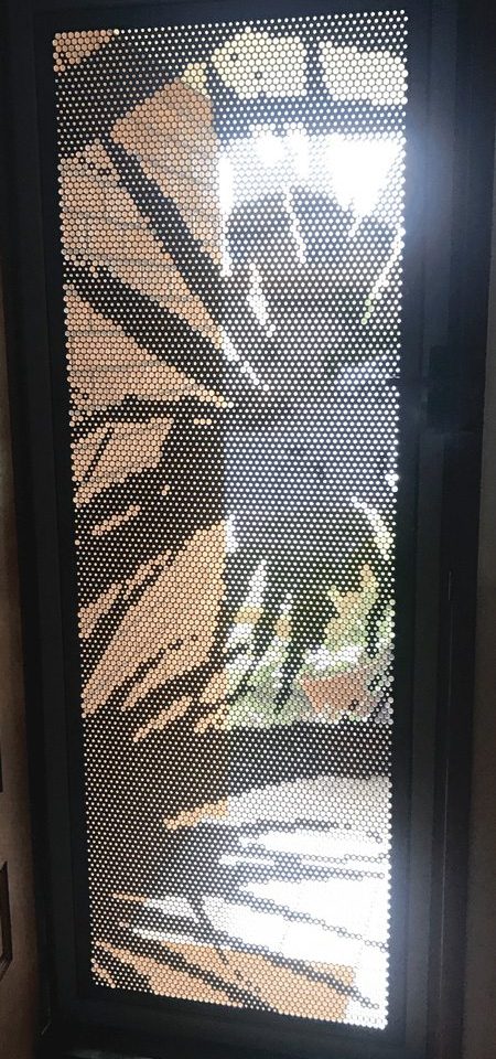 Decoview Perforated Aluminium Security Door Internal